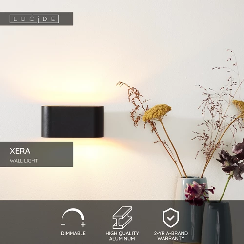 Lucide XERA - Wall light - 1xG9 - Black - USP